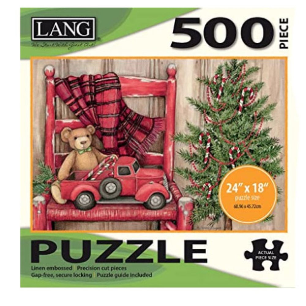 Lang Bear in Chair Puzzle Susan Winget 500pcs